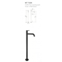 ECT CURO Free Standing Bath Mixer in Matt Black ECT CURO Free Standing Bath Mixer in Matt Black